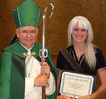 McMenamin with Archbishop Gomez